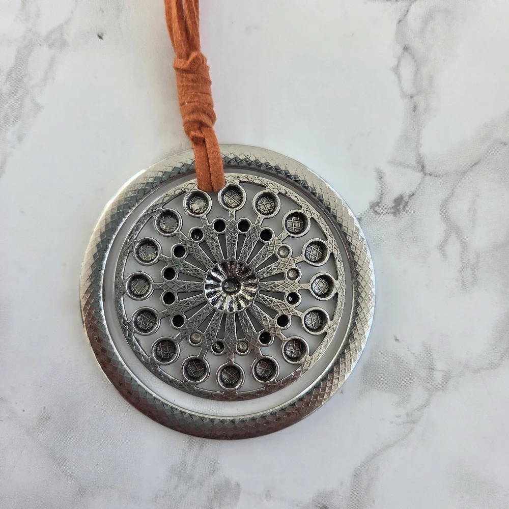 Paparazzi One Mandala Show Orange Necklace And Earrings Jewelry Piece